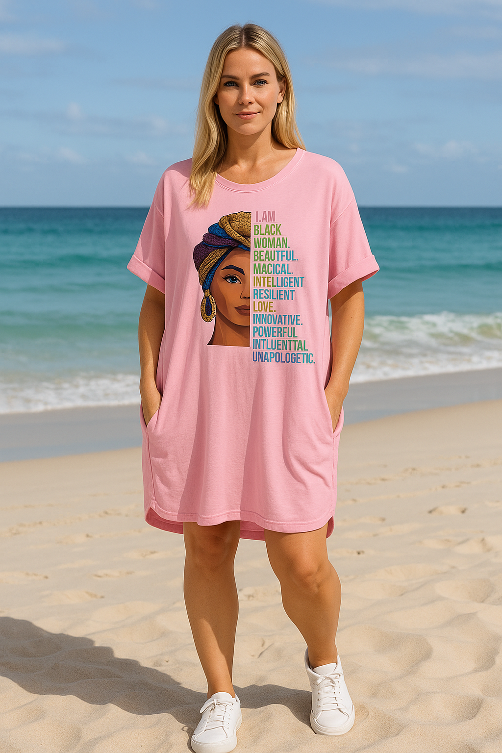 ✨ Abito/T-shirt oversize con stampa artistica ✨