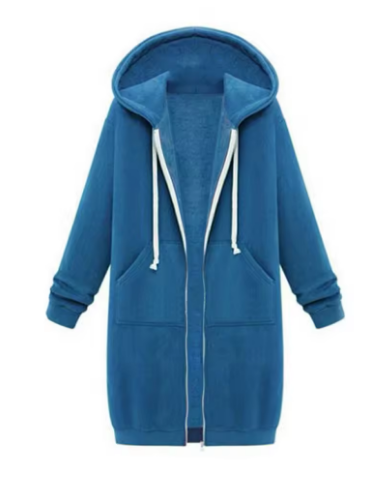 π§₯ Felpa con Cappuccio Lunga Unisex β Blu Petrolio