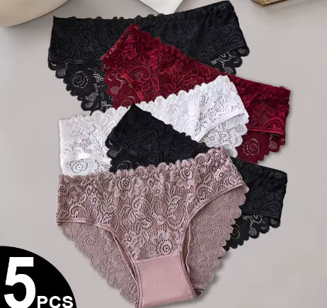 Slip donna in pizzo β Confezione 5 pezzi