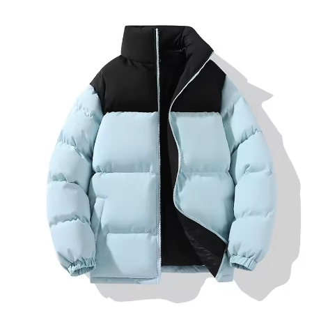 🧥 Piumino Unisex Invernale in Piuma d’Oca – Bicolore Nero e Azzurro