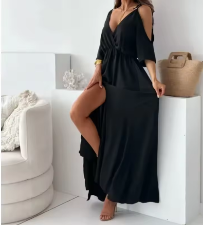 Abito Lungo da Donna – Elegante con Spacco Laterale