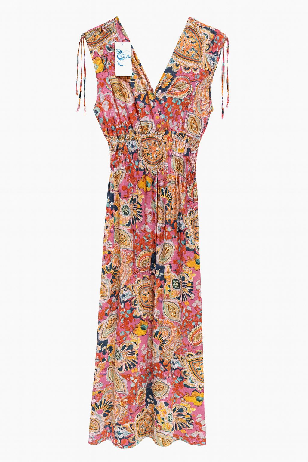 Abito lungo boho chic multicolor