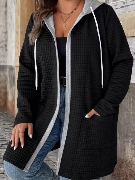 Cardigan lungo con cappuccio – Casual Chic