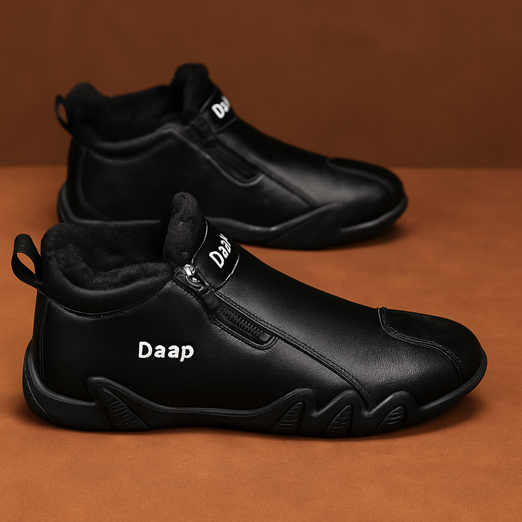 Scarpe invernali da uomo foderate in pelliccia