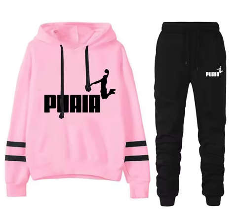 Completo sportivo unisex 2 pezzi (felpa + pantaloni)