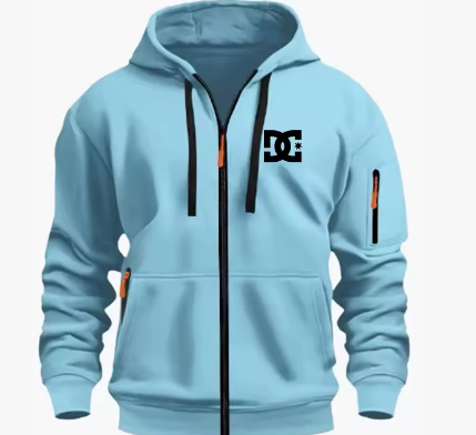 Felpa da uomo con cappuccio e zip intera