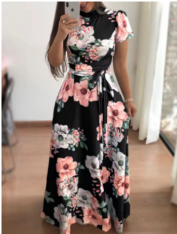 Abito Lungo da Donna – Elegante e Floreale