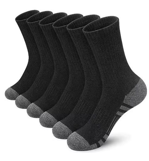 Set 6 Paia di Calzini Neri da Uomo – Resistenti e Comodi 🧦