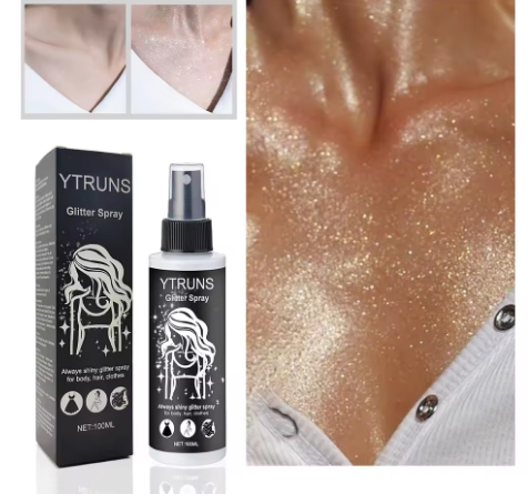 YTRUNS Glitter Spray – Illuminante Corpo e Capelli ✨🌟