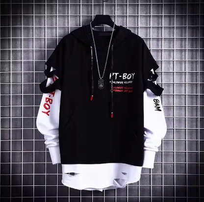 Felpa streetwear uomo – Stile Urban Casual 🖤⚡