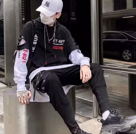 Felpa streetwear uomo – Stile Urban Casual 🖤⚡