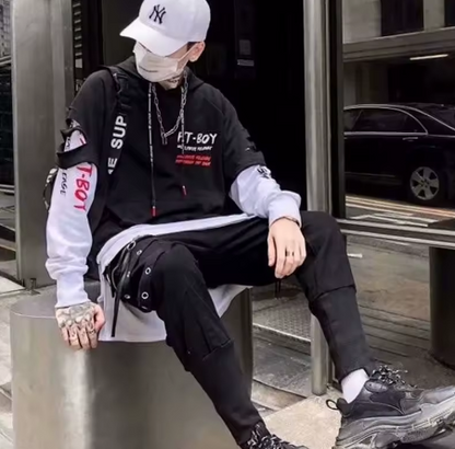 Felpa streetwear uomo – Stile Urban Casual 🖤⚡