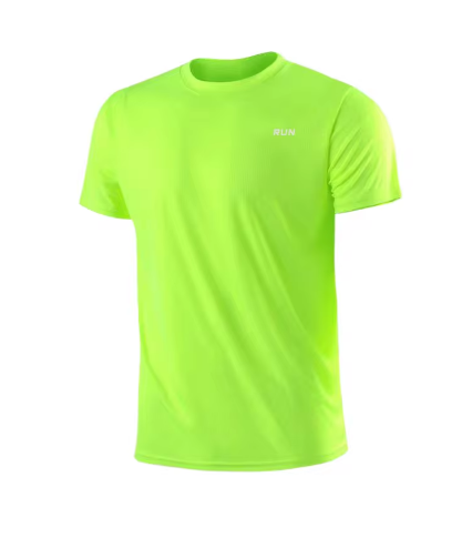 Maglietta tecnica running uomo – Verde Fluo