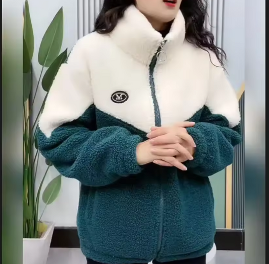 🧥✨ Giacca in pile teddy bicolor ✨🧥