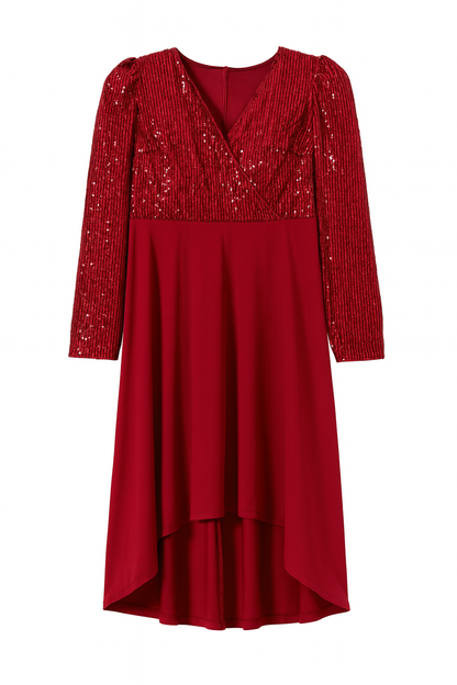 ✨ Abito rosso elegante con paillettes ✨