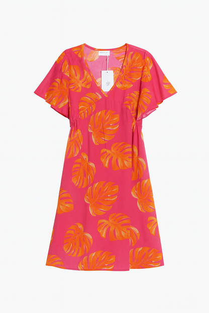 Abito estivo con stampa tropicale