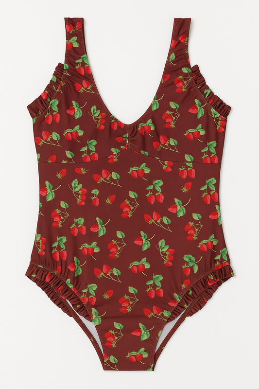 🌸 Costume intero donna a stampa fragole 🌸