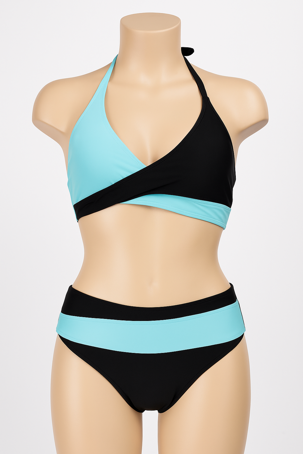 Bikini donna due pezzi – Nero e Turchese