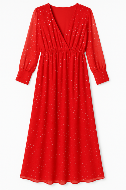 ✨ Abito Rosso a Pois – Eleganza senza tempo ✨