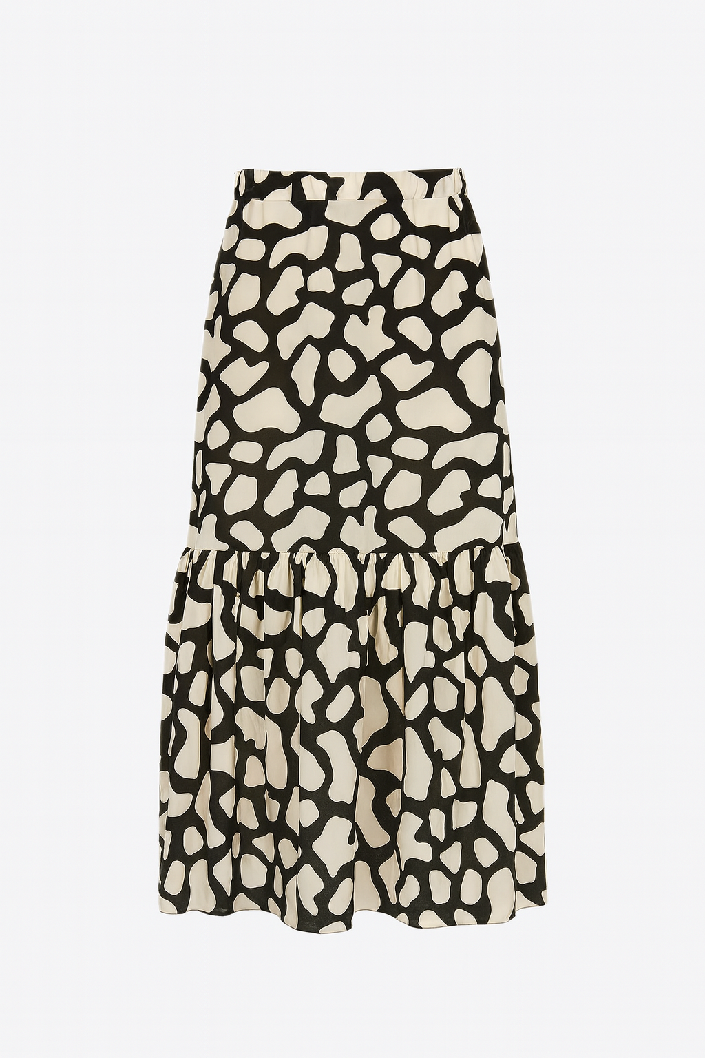 Completo due pezzi stampa astratta bianco e nero