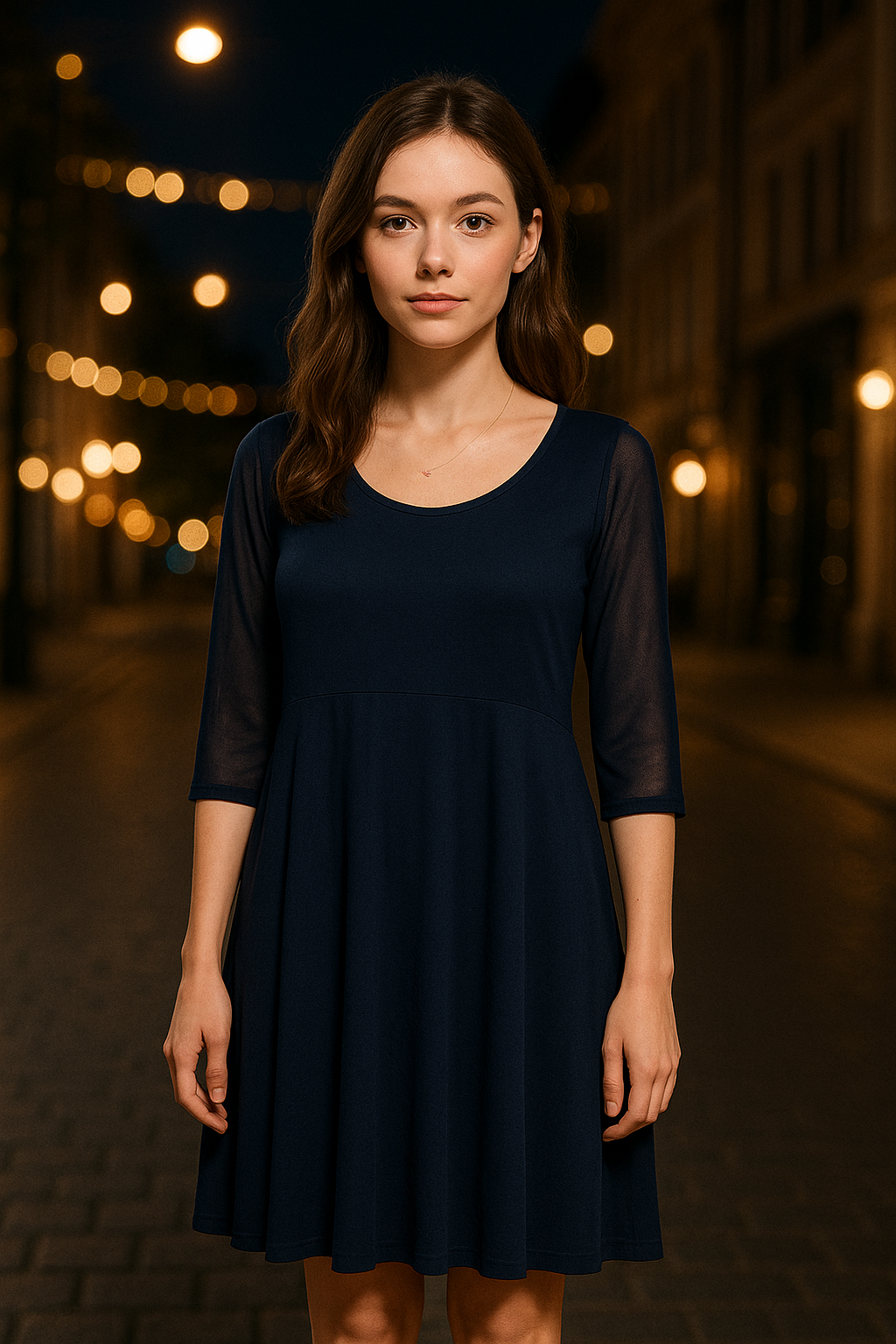 Vestito donna blu elegante – nuovo/pari al nuovo