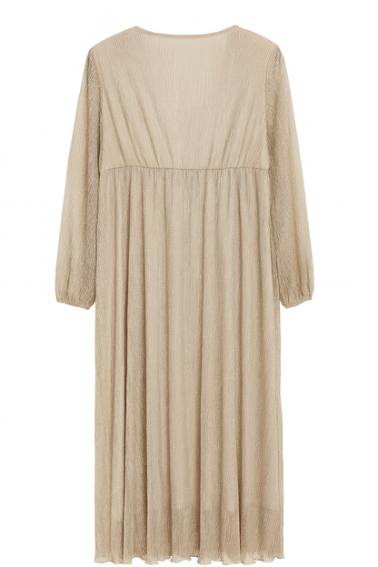 🌟 Abito elegante plissé color champagne 🌟