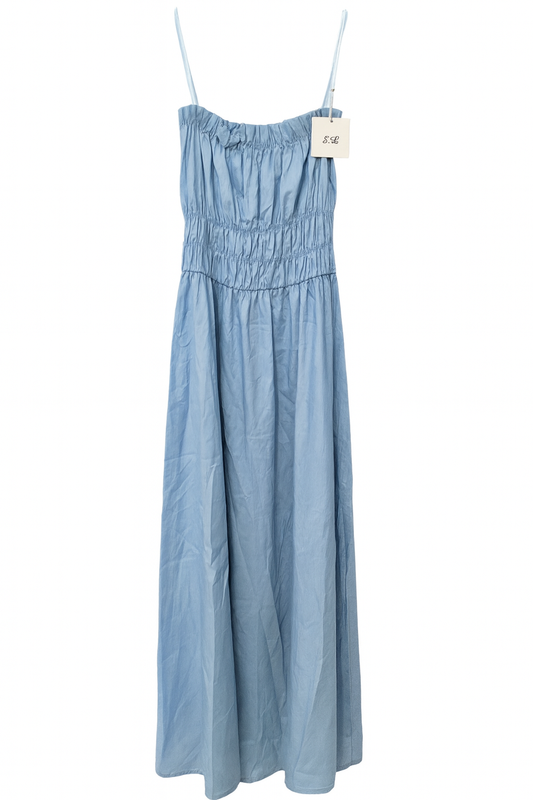 ✨ Abito Lungo in Cotone Azzurro ✨