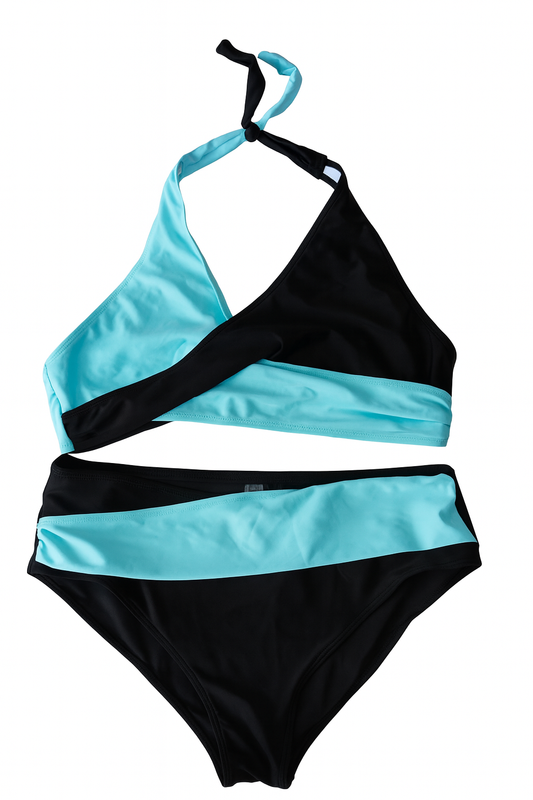 Bikini donna due pezzi – Nero e Turchese