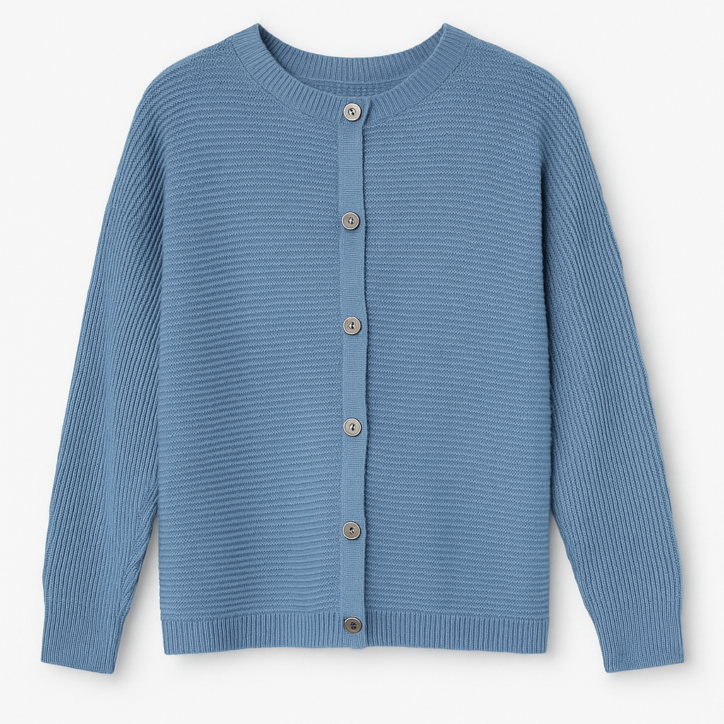 Cardigan in maglia blu cielo