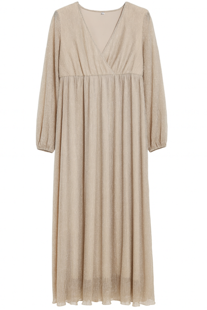 🌟 Abito elegante plissé color champagne 🌟