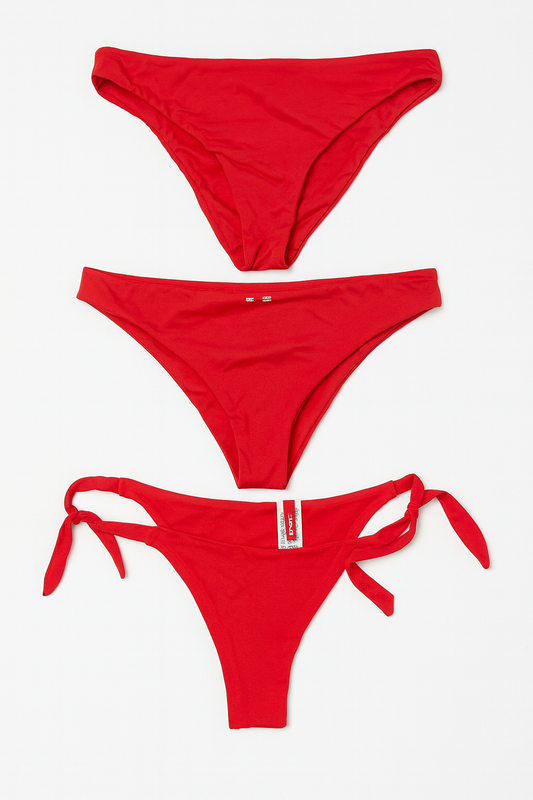 Lotto 3 Slip Bikini Donna – Rosso